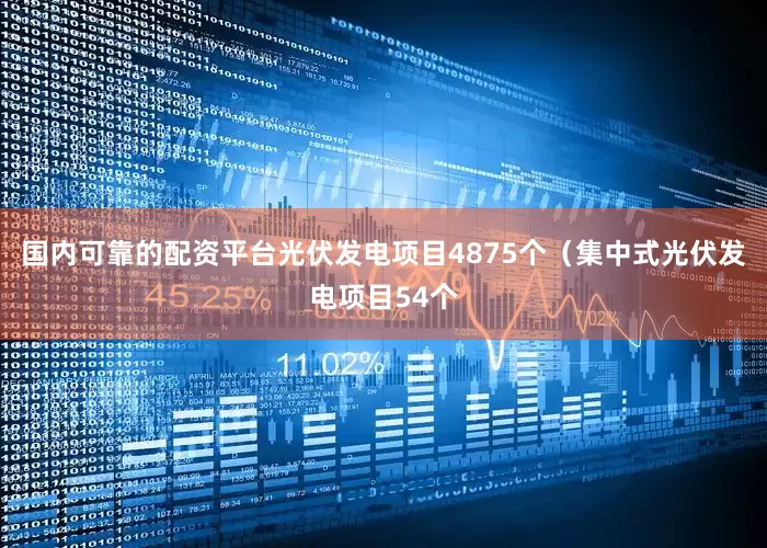 国内可靠的配资平台光伏发电项目4875个（集中式光伏发电项目54个