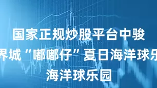 国家正规炒股平台中骏世界城“嘟嘟仔”夏日海洋球乐园